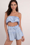 No Pressure Crop Top - Light Blue