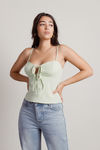 Acacia Gingham Blouse - Light Green