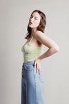 All The Money Crop Top - Mint