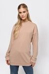 Don't Cross Me Oversized Sweater - Natural