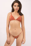 Slate Swim Sculpt Ribbed Bikini Bottom - Terracotta