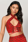 No Time Crop Top - Red