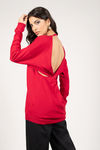 Twist It Open Back Mini Dress - Red