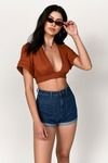 Not For You Crop Top - Rust
