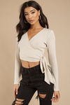 Split Crop Top - Taupe