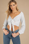 Double Down Crop Top - White