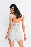 Helen Lace Romper - White