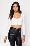 Lift My Spirits Crop Top - White