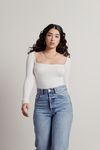 Right My Wrongs Long Sleeve Top - White