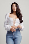 Sun Up Crop Top - White