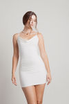 Vaea Cross Back Bodycon Mini Dress - White