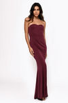 Jennifer Sweetheart Trumpet Maxi Dress - Wine