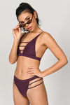 Power Of Love High Cut Bikini Bottom - Wine