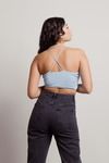 Drive To Malibu Crop Top - Baby Blue