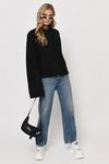 Faded Love Crew Neck Sweater - Black