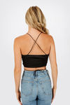 Looking Lost Crop Top - Black