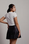 School Girl Tennis Mini Skirt - Black