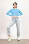One Kiss Fuzzy Sweater - Blue