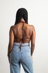 Curtis Crop Top - Chocolate Brown