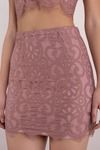 Lace and Grace Bodycon Mini Skirt - Dark Rose