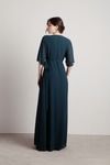 We Could Be Deep V High Slit Maxi Dress - Emerald