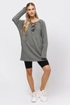 Sophia Lace Up Mini Dress - Gray