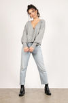Keep Me Company Sweater Cardigan - Grey