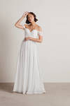 Adrienne Off The Shoulder Sweetheart Maxi Dress - Ivory