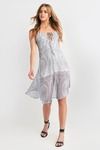 Following Rivers Open Back Slit Midi Dress - Ivory Multi