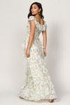 Layna Floral Ruffle Maxi Dress - Ivory Multi