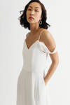 Nelli Cold Shoulder High Slit Maxi Dress - Ivory
