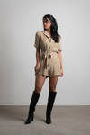 Expedition Collared Romper - Khaki