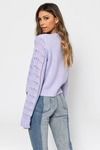 Take It Easy Knit Sweater - Lavender