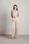 One At A Time Crop Top - Light Blue