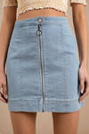 The Fifth Label Daydreaming Denim Mini Skirt - Light Wash