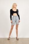 Kendra Bermuda Shorts - Light Wash