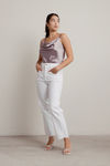 Best Mistake Satin Bodysuit - Mauve