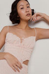 Let Me Know Crop Top - Oval Print Peach