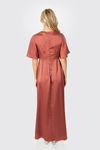 The Joy Of It Satin Surplice Maxi Dress - Pink
