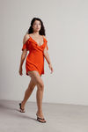 Thea Wrap Romper - Red