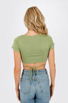 Break The Rules Crop Top - Sage