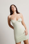 Fruit Sandos Gingham Bodycon Mini Dress - Sage