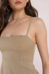 Forever Young Stripe Shift Mini Dress - Sand