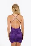 Eloisa Backless Bodycon Mini Dress - Shade of Purple