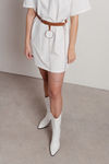 Capri Faux Leather Belt - Tan