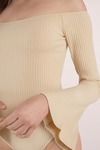 Estelle Off The Shoulder Bodysuit - Toast