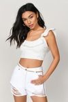 Free To Be Crop Top - White