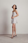 Any Day Now Printed Skater Mini Dress - White Multi