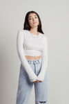 Tamago Crop Top - White