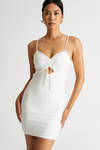 These Days Keyhole Backless Mini Dress - White